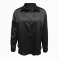 thumbnail image 4 of Towmus Satin Blouses for Women Button Down Shirts Silk Clothes Roll Up Long Sleeve Business Casual Tunic Tops, 4 of 5
