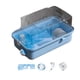 thumbnail image 4 of Jaula multiusos para hámster de 2 niveles con tapa transparente y ventilación superior que se puede abrir. azul, 4 of 9