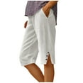 thumbnail image 2 of OSFVNOXV 98% Cotton Shorts for Women Summer Casual Lightweight Running Shorts Elastic Waistband Comfy Sleepwear Pajama Shorts, 2 of 7