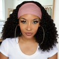 thumbnail image 2 of Ljudmp Women's Men's Extra Wide Headbands Soft Turban Twist Headband Stretchy Non Slip Workout Yoga Hair Band Pink, 2 of 5