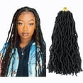 thumbnail image 3 of Fiudx Pelucas de Ganchillo de Fibra Química, Trenzas, Extensiones de Cabello Extendidas, Trenzas Sucias, 3 of 4