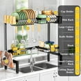 thumbnail image 2 of 2 Tiers 4 Baskets (one More Than Others) Over The Sink Dish Drying Rack,fits All Sinks (from 24.8" to 35.4"),2-Tier Adjustable Sink Rack,Dishes Rack Kitchen Storage Organizer Space Saving, 2 of 6