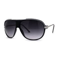 thumbnail image 1 of Lunettes de Soleil Rétro Oversize Sportives Classiques pour Hommes Mobster Noir Blanc Fumée, 1 of 4