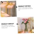 thumbnail image 2 of Mistaha Pink 6-inch Double-Layer Cake Boxes with Ribbon - Set of 5, Square Clear Plastic Cake Packaging Containers, 2 of 6