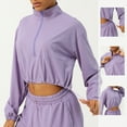 thumbnail image 6 of Heisall Womens Sun Protection Tops Long Sleeve Half-Zip High Neck Quick-Dry Outdoor UPF Loose Drawstring Solid Color Shirts, 6 of 9