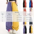 thumbnail image 3 of Sevevn Women's Lightweight Patchwork Cargo Joggers Color Block Streetwear Pants Drawstring Waist with Cargo Pockets Loose Fit Everyday Casual Outfits, 3 of 7