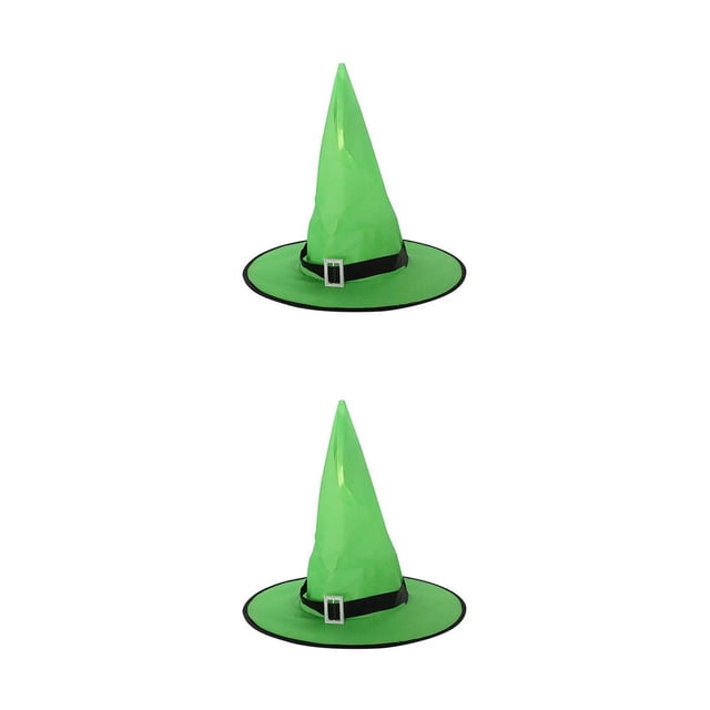 Yuarrent Sombrero Árbol de Halloween Sombrero colgante Decoración Luminoso Festival Atmósfera Gorra con luz LED, Verde Type2 NO2