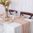 thumbnail image 6 of QUTETN Event Designing Table Runner Cheese Cloth Gauze Crepe Rustic Wedding Party Decor Farmhouse Tabledecor House Warming Gift Easter, 6 of 7