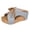 Blue, variant on Retro Denim Platform Wedge Mules Dress Slides Sandals for Women Vintage Casual Canvas Lace up Chunky High Heels Walking Slip on Beach Summer Shoes Blue Size 7