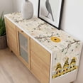 thumbnail image 4 of Yellow Bees Gnomes Table Runner - 48 Inch Long, Kitchen Dining Table Runner Dresser Scarves, Spring Floral Branches Pastoral Farmhouse Decor for Coffee Tables Wedding Party Banquet, 4 of 8