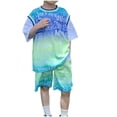 thumbnail image 2 of TopLLC Ensembles de Blouses et Chemises à Manches Courtes Col Rond Mode Printemps et Été Imprimé Garçons Blouses et Pantalons Confortables à Manches Courtes Col Rond Women Blouse, 2 of 9