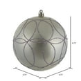 thumbnail image 7 of Vickerman 4.75" Lilac Candy Ornament with Circle Glitter Pattern, 4 per Bag, 7 of 7