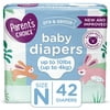 Parent's Choice Dry and Gentle Baby Diapers, Newborn, 42 Count