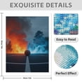 thumbnail image 3 of Diamond Art Kit for Adults, Basketball Fire Ice Duality Court Diamond Painting for Adults Beginners, 5D DIY Diamond Art Painting Kits, Colorful Diamond Painting Craft for Home Decor 12x16, 3 of 7