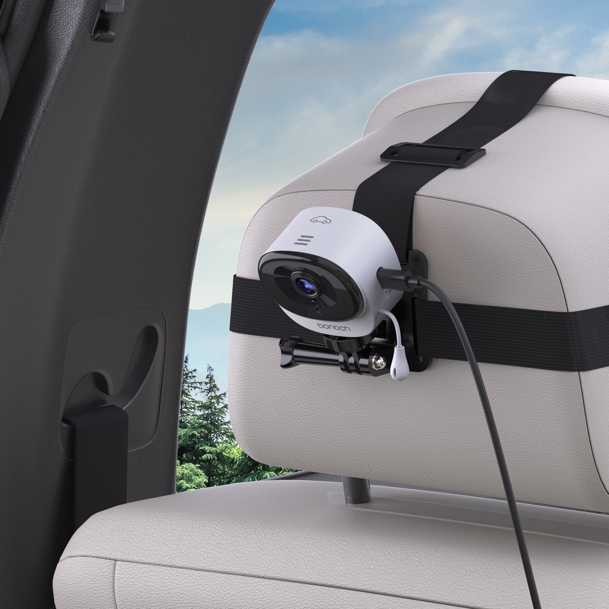 bonoch 2-in-1 Car Home Dual-Use Baby Monitor, 5" 1080P Wireless Car Cameras