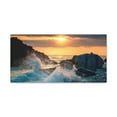 thumbnail image 3 of Sea Ocean Wave Hit Rock Beach Sunset Seascape Ocean Canvas Wall Art for Home Decor Ready-to-Hang, 3 of 18