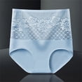 thumbnail image 4 of TANGNADE Culottes Taille Haute pour Femmes Grande Taille Bikini Sans Coutures Absorption Régulière Culottes en Coton Bleu Pâle, 4 of 9