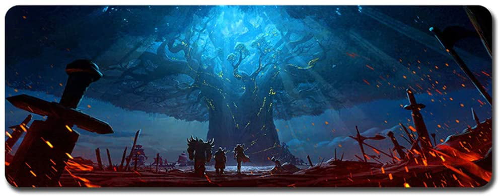 Mouse Pad，Professional Large Gaming Mouse Pad 8, 800 x 300 x3 mm / 31.5 x 11.8 x 0.12 inch World of Warcraft Mouse Pad,Extended Size Desk Mat Non-Slip Rubber Mouse Mat 