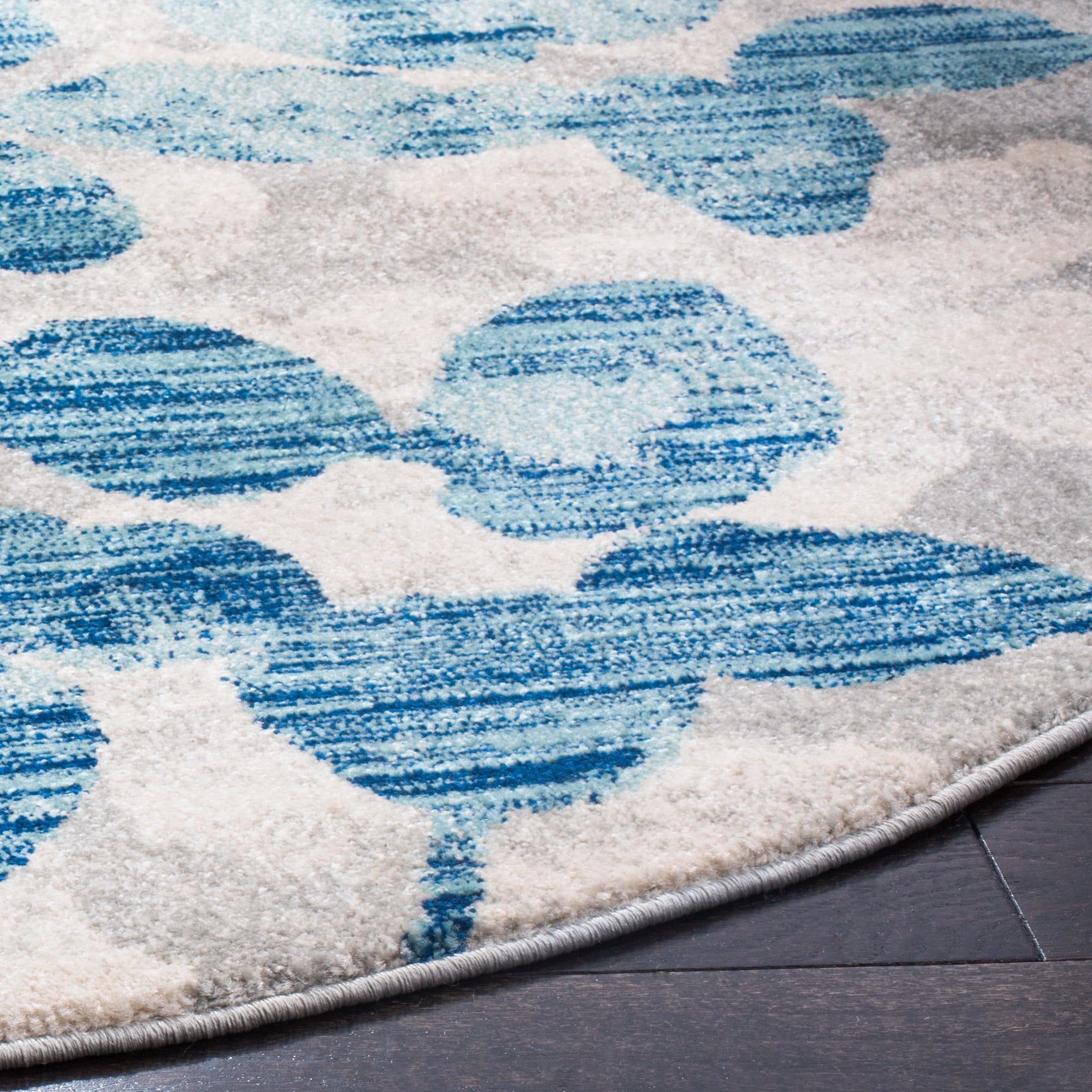 Safavieh Evoke Pavel Floral Area Rug, Gray/Light Blue, 3' x 3' Round