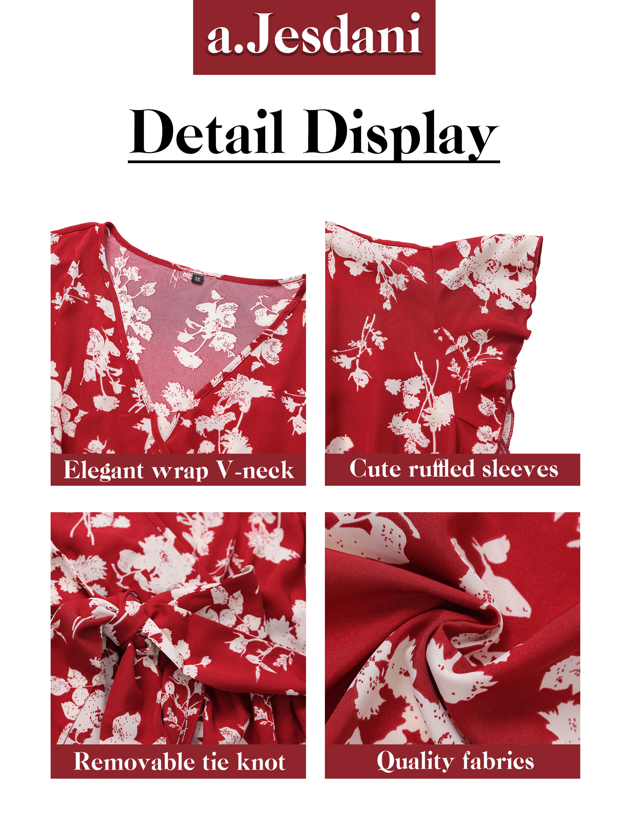 a.Jesdani Women's Plus Size Boho Maxi Dress, Floral photo 6
