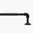 thumbnail image 3 of Better Homes & Gardens 1" Industrial Pipe Single Curtain Rod 42-120" Wrought Iron, 3 of 7