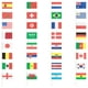 thumbnail image 3 of FELTECHELECTR 32 banderas nacionales pequeñas de mano con palo, banderas internacionales de países del mundo, banderines para decoración de bares y fiestas., 3 of 3