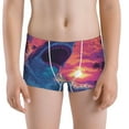 thumbnail image 5 of Yiaed Hawaiian Island Beach Shark Print Boys' Boxer Briefs Cotton Casual Stretch Comfort Boys Boxers - Kids Boxer Briefs Underwear for Boys (6-18)-Large, 5 of 5
