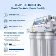 APEC Top Tier Alkaline Mineral Ph+ Ultra Safe Reverse Osmosis Drinking Water Filter System (ESSENCE ROES-PH75)