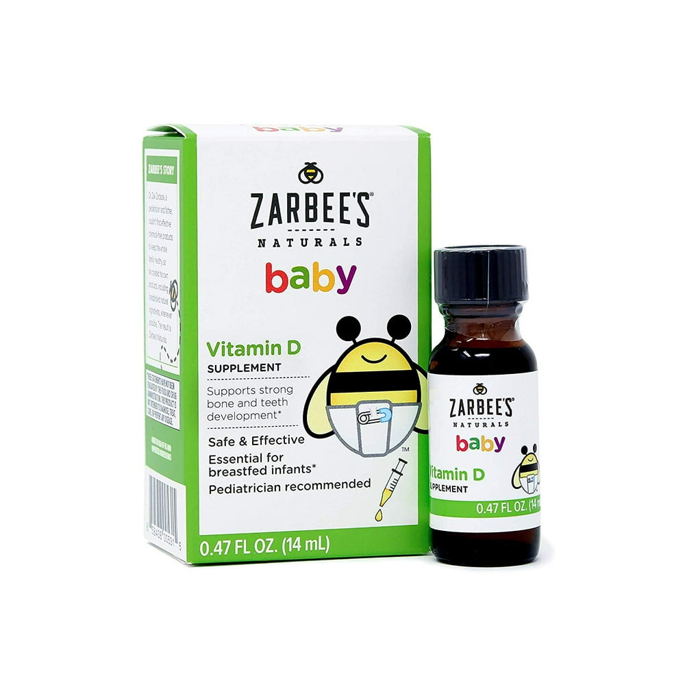 Zarbee's Naturals Baby Vitamin D Supplement Safe & Effective .47 oz