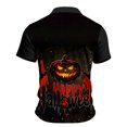 thumbnail image 5 of IAJDKMEK Halloween Men's Polo Short Sleeve Shirt - Soft Knit Button-Down Shirt, Perfect Summer Shirt for Daily, Holiday Parties, Golf Shirt & Halloween Events,Beige L, 5 of 7