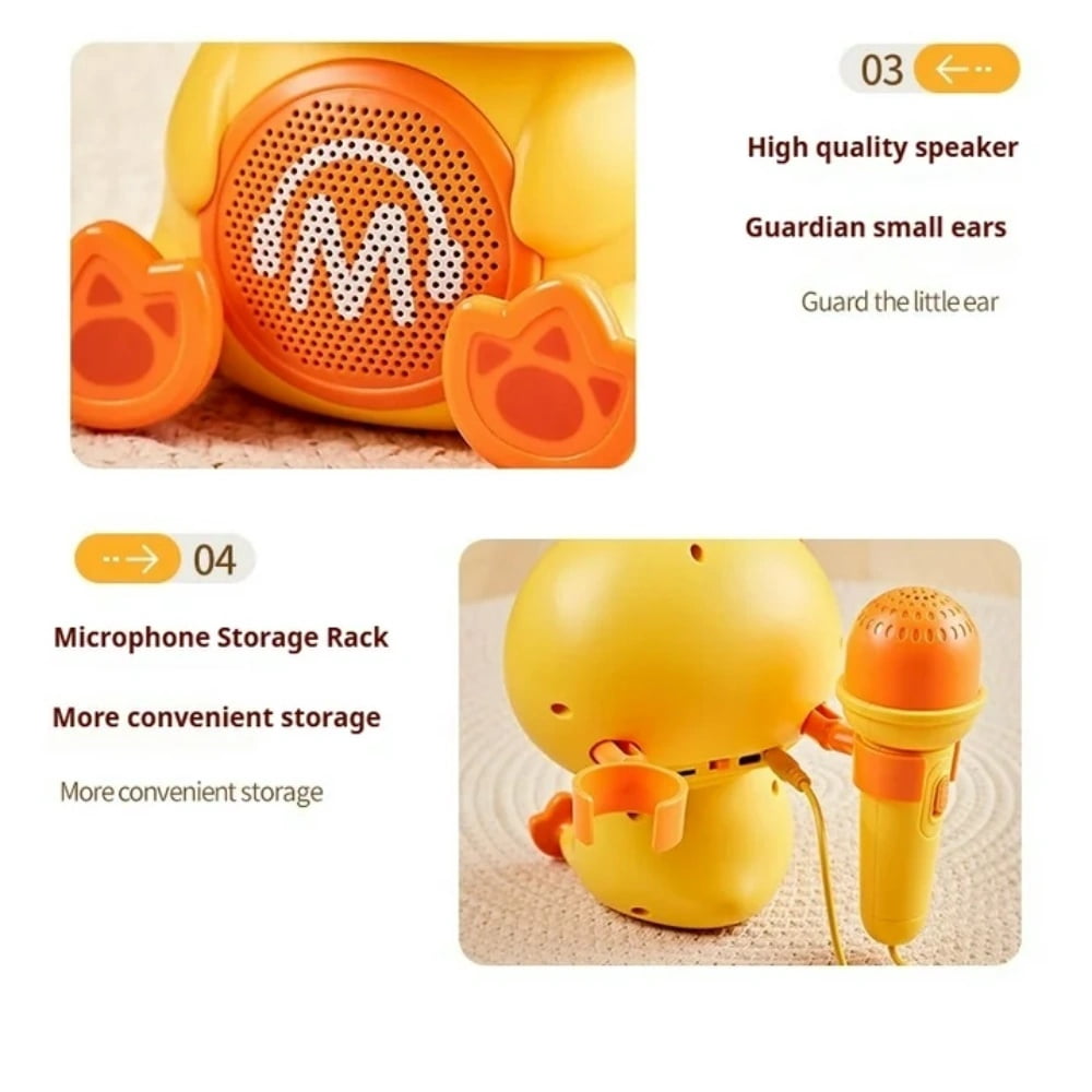 Mini Karaoke Machine,Kids Microphone with LED Lights,Speaker with 2 Wireless Mics Toys Gifts Aged 3-12