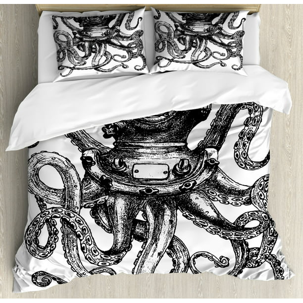 Octopus Duvet Cover Set King Size, Octopus Bedding Set