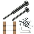 thumbnail image 1 of VEVOR 30 Pack Invisible Cable Railing kit, T316 Stainless Steel 1/8" Invisible Receiver and Swage Stud End for Cable Railing, Swage Tensioner 1/8" for Wood/Metal Post, Cable Railing Hardware, Black, 1 of 9