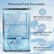 Auseo 3 Cu.ft Single Door Freezer, Compact Mini Freezer with Reversible Door for Kitchen, Apartment, Basement, Dorm, Black