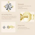 thumbnail image 4 of AIXZETHY Tiny Moissanite Stud Earrings 0.1ct Brilliant Round Cut D Color VVS1 Clarity Earrings 925 Sterling Silver Earrings Birthday Christmas Valentines Day Mothers Day Gifts, 4 of 6