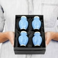 thumbnail image 4 of Trupoint Memorials Modern Love Light Blue Small Keepsake Urns for Human Ashes - Set of 4 - with Velvet Bags, 4 of 7
