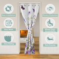 thumbnail image 2 of Purple Flower Door Curtain 34 Wx80 L inch,Wildlife Blackout Curtain Privacy,Cottage Floral Doorway Curtain,Butterfly Door Drape for Bedroom Living Room, 2 of 5