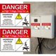 thumbnail image 2 of Pegatinas Danger High Voltage, 20 unidades, para peligro eléctrico, 2 of 2