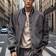 thumbnail image 2 of Dagugfen Jackets for Men Button down Loose Streetwear Casual Comfy Travel Cardigan Jacket Solid Color, 2 of 4