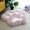 thumbnail image 2 of Billuyoard Alfombra de dormitorio, pata de Animal, sofá para sala de estar, alfombra de área cálida, almohadilla de puerta de fibra acrílica, alfombras Decoración del hogar Rosa y blanco Billuyoard HA072653-01, 2 of 6