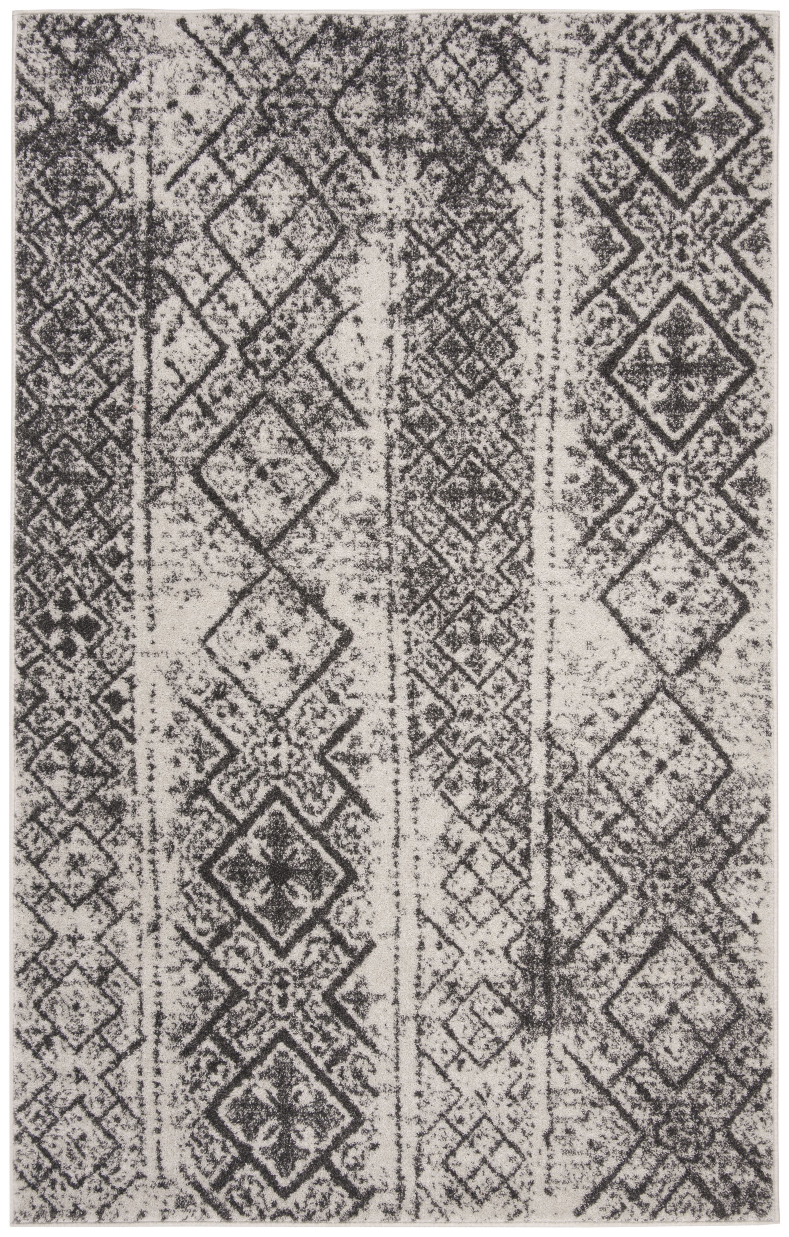 SAFAVIEH Adirondack Montague Geometric Area Rug, Silver/Black, 4' x 6'