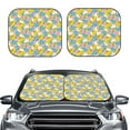thumbnail image 2 of Honeii Colorful Duck Print Foldable Car Sun Shade for Windshield, 2-Piece UV Protection Shade, Protects Car Interior, Ideal for Cars, Trucks, SUVs-Large, 2 of 6