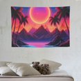 thumbnail image 3 of COMIO  Sun Tapestry Psychedelic Mountain Tapestry Synthwave Tapestry Abstract Wave Wall Tapestry Boho Coconut TreeTapestry Wall Hanging for Bedroom, 3 of 7