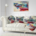 thumbnail image 3 of Designart Boats and Ocean - Seascape Throw Pillow - 12x20, 3 of 5