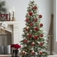 thumbnail image 4 of Juego de 24 Bolas Navideñas | Adornos Navideños de Plástico Beige, Rojo, Caqui y Verde | Adornos Irrompibles para Árbol de Navidad de 6 Cm | Orificios Ajustables para Colgar | Decoración para Pared,, 4 of 6