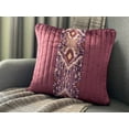 thumbnail image 3 of The HomeCentric Decorative Purple 20"x20" (50x50 cm) Pillow Covers, Velvet Quilting & Patchwork Throw Pillows For Sofa, Ikat Pattern Contemporary Style - Ikat Dye, 3 of 6