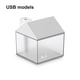 thumbnail image 2 of Rociador de niebla 2W 250ml Forma de casa Luz de noche Humidificador de aire Decoración de sincronización Difusor de niebla, Blanco, USB Inevent HA008481-03B, 2 of 7
