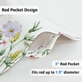 thumbnail image 3 of Curtain Valances for Windows,Watercolor Flowers and Plants Semi Sheer Valance Curtains, Rod Pocket Short Window Treatment, Window Valance Curtains for Kitchen Living Room Bedroom Windows 54"x18", 3 of 6
