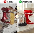 thumbnail image 3 of 3 Slot Pasta Attachment Holder/Stand, Compatible with KitchenAid KSMPRA 3-Piece Pasta Roller & Cutter Set, Stand Mixer Attachment Organizer with Cleaning Brush Slot, 3 of 6