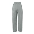 thumbnail image 3 of WILLBEST Pantalones Casuales para Mujer: Pantalones Holgados de Cintura Alta con Bolsillos y Cordones, con Diseño de Patchwork a Rayas, para Uso Diario y Relax. Mediana, 3 of 4